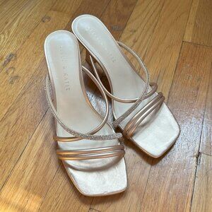 Kelly & Katie Strappy Sandal Heels (No Back) Size 6.5
